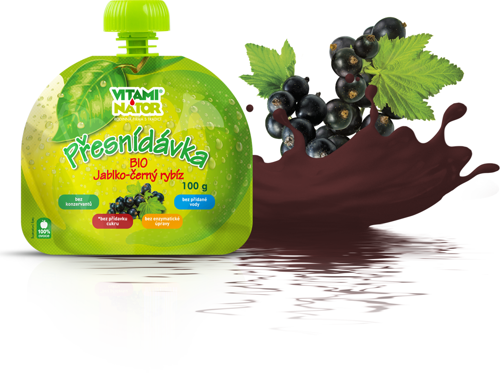 Přesnídávka jablko - černý rybíz 100g Vitaminátor